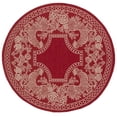 thumbnail image 1 of SAFAVIEH Courtyard Claire Rooster Indoor/Outdoor Area Rug, 5'3" x 5'3" Round, Red/Natural, 1 of 11
