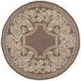 thumbnail image 1 of SAFAVIEH Courtyard Claire Rooster Indoor/Outdoor Area Rug, 6'7" x 6'7" Round, Chocolate/Natural, 1 of 10