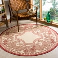 thumbnail image 1 of SAFAVIEH Courtyard Claire Rooster Indoor/Outdoor Area Rug, 6'7" x 6'7" Round, Natural/Red, 1 of 7