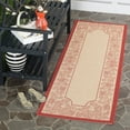 thumbnail image 1 of SAFAVIEH Courtyard Claire Rooster Indoor/Outdoor Runner Rug, 2'3" x 10', Natural/Red, 1 of 7