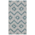 thumbnail image 1 of SAFAVIEH Courtyard Clark Chevron Indoor/Outdoor Area Rug, 2' x 3'7", Grey/Blue, 1 of 9