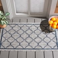 thumbnail image 1 of SAFAVIEH Courtyard Claudia Geometric Indoor/Outdoor Area Rug, Grey/Navy, 2'7" x 5', 1 of 11