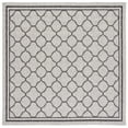 thumbnail image 1 of SAFAVIEH Courtyard Claudia Geometric Indoor/Outdoor Area Rug, Light Grey/Black, 6'7" x 6'7" Square, 1 of 7