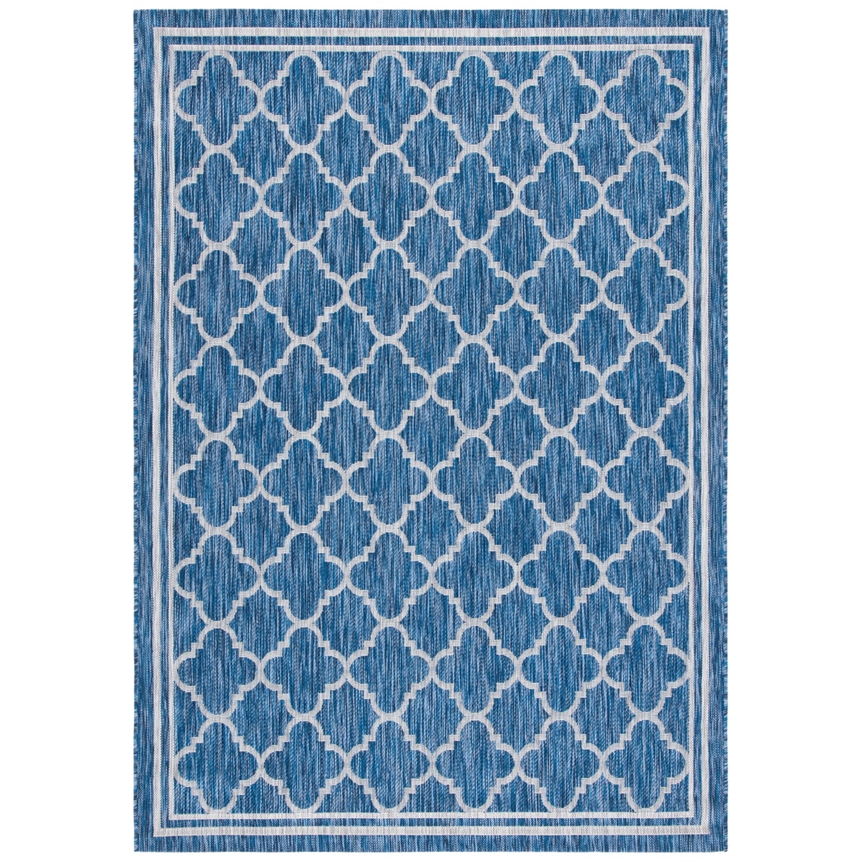 SAFAVIEH Courtyard Claudia Geometric Indoor/Outdoor Area Rug, Navy/Grey