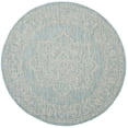 thumbnail image 1 of SAFAVIEH Courtyard Clodagh Medallion Indoor/Outdoor Area Rug, Aqua/Grey, 6'7" x 6'7" Round, 1 of 11