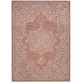 thumbnail image 1 of SAFAVIEH Courtyard Clodagh Medallion Indoor/Outdoor Area Rug, Terracotta/Beige, 8' x 11', 1 of 16