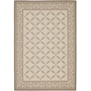 Safavieh Courtyard Cohen Bordered Indoor/Outdoor Area Rug, Beige/Dark Beige, 5'3" x 7'7"