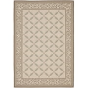 Safavieh Courtyard Cohen Bordered Indoor/Outdoor Area Rug, Beige/Dark Beige, 5'3" x 7'7"