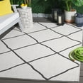 thumbnail image 1 of SAFAVIEH Courtyard Cohen Diamond Indoor/Outdoor Area Rug, Ivory/Black, 5'3" x 7'7", 1 of 11