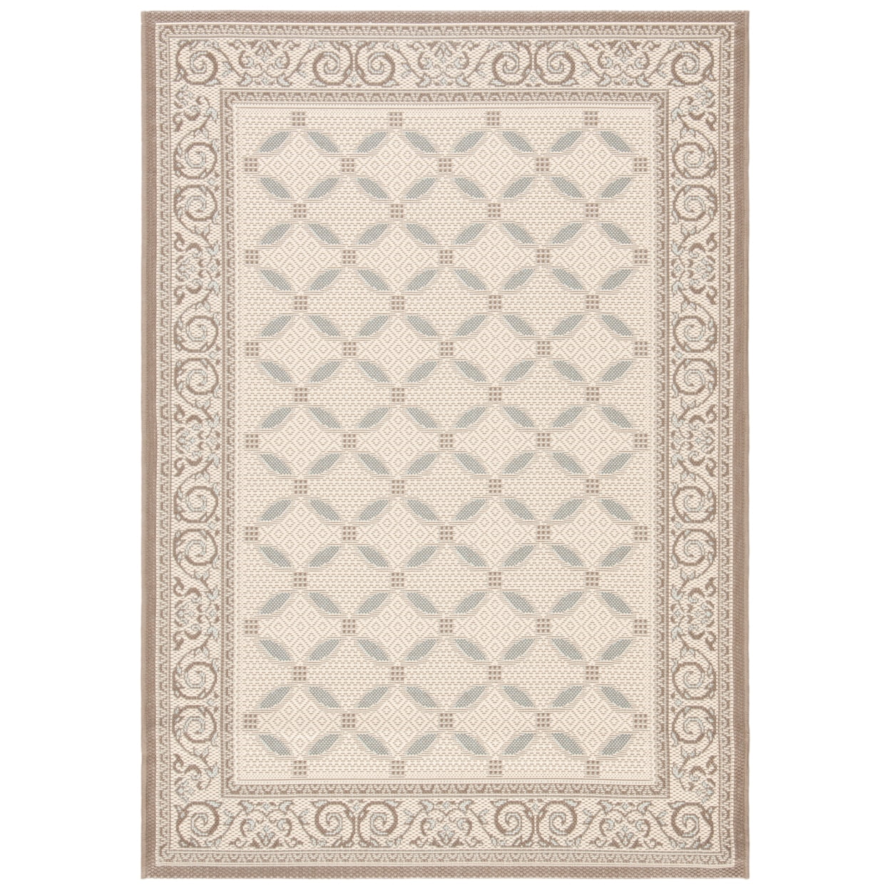Multicolor Rectangular Synthetic Stain-Resistant Indoor/Outdoor Rug