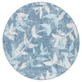 thumbnail image 1 of SAFAVIEH Courtyard Colton Botanical Indoor/Outdoor Area Rug, Navy/Blue, 6'7" x 6'7" Round, 1 of 9