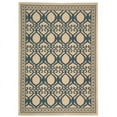 thumbnail image 1 of SAFAVIEH Courtyard Colton Geometric Indoor/Outdoor Area Rug, Natural/Blue, 4' x 5'7", 1 of 6
