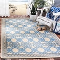 thumbnail image 1 of SAFAVIEH Courtyard Colton Geometric Indoor/Outdoor Area Rug, Natural/Blue, 5'3" x 7'7", 1 of 9