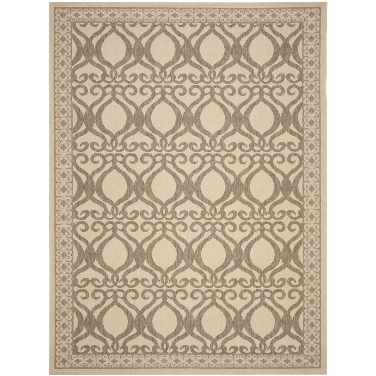 SAFAVIEH Courtyard Colton Geometric Indoor/Outdoor Area Rug, Natural ...