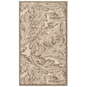 Safavieh Courtyard Connie Floral Indoor/Outdoor Area Rug, Natural/Brown, 2' x 3'7"