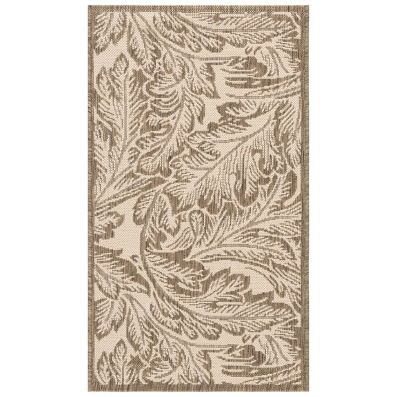 Safavieh Courtyard Connie Floral Indoor/Outdoor Area Rug, Natural/Brown, 2' x 3'7"