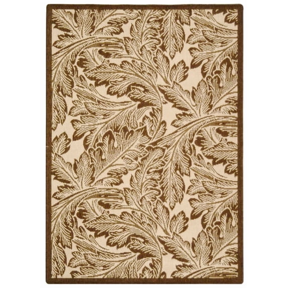 Safavieh Courtyard Connie Floral Indoor/Outdoor Area Rug, Natural/Brown, 2'7" x 5'