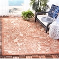 thumbnail image 1 of Safavieh Courtyard Connie Floral Indoor/Outdoor Area Rug, Natural/Terracotta, 4' x 5'7", 1 of 10