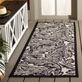 thumbnail image 1 of Safavieh Courtyard Connie Floral Indoor/Outdoor Runner Rug, Sand/Black, 2'3" x 6'7", 1 of 9