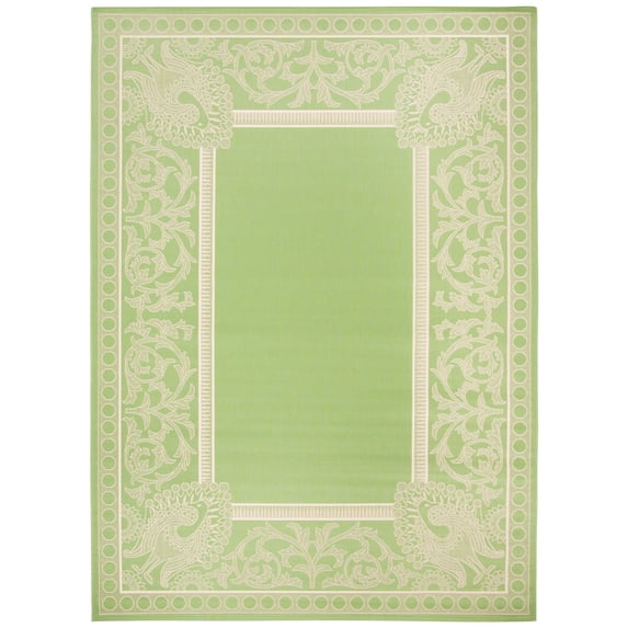 Safavieh Courtyard Cooper Botanical Indoor/Outdoor Area Rug, Olive/Natural, 8' x 11'