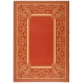 thumbnail image 1 of Safavieh Courtyard Cooper Botanical Indoor/Outdoor Area Rug, Red/Natural, 6'7" x 9'6", 1 of 14
