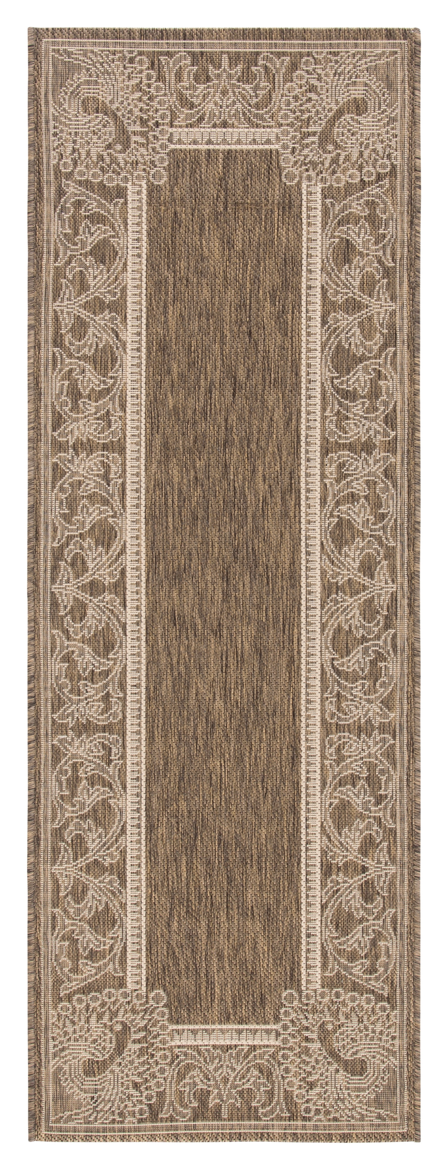 Safavieh Courtyard Cooper Botanical Indoor/Outdoor Runner Rug, Brown/Natural, 2'3" x 6'7"