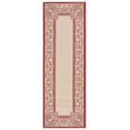 thumbnail image 1 of Safavieh Courtyard Cooper Botanical Indoor/Outdoor Runner Rug, Natural/Red, 2'3" x 6'7", 1 of 10