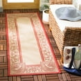 thumbnail image 1 of Safavieh Courtyard Cooper Botanical Indoor/Outdoor Runner Rug, Natural/Red, 2'3" x 6'7", 1 of 10