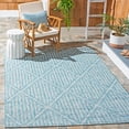 thumbnail image 1 of SAFAVIEH Courtyard Corinna Geometric Indoor/Outdoor Area Rug, Aqua/Grey, 5'5" x 7'7", 1 of 8
