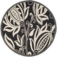 thumbnail image 1 of Safavieh Courtyard Crystal Floral Indoor/Outdoor Area Rug, Black/Sand, 6'7" x 6'7" Round, 1 of 11