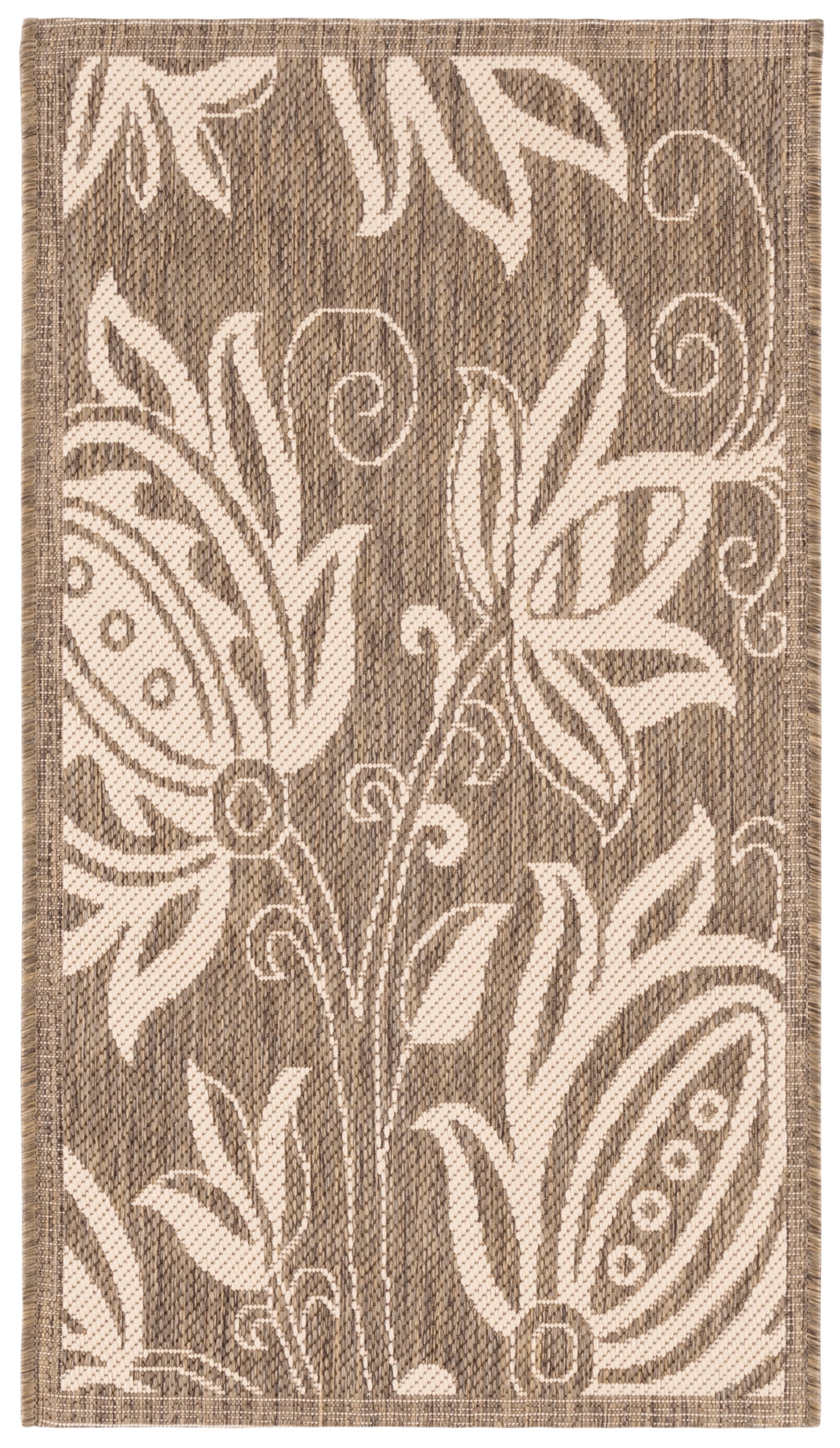 Safavieh Courtyard Crystal Floral Indoor/Outdoor Area Rug, Brown/Natural, 2' x 3'7"