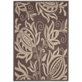 thumbnail image 1 of Safavieh Courtyard Crystal Floral Indoor/Outdoor Area Rug, Chocolate/Natural, 6'7" x 9'6", 1 of 10