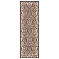 thumbnail image 1 of Safavieh Courtyard Dani Bordered Indoor/Outdoor Runner Rug, Chocolate/Natural, 2'3" x 14', 1 of 9
