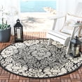 thumbnail image 1 of Safavieh Courtyard Dani Bordered Indoor/Outdoor Area Rug, Black/Sand, 5'3" x 5'3" Round, 1 of 9