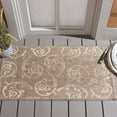 thumbnail image 1 of Safavieh Courtyard Daniel Oriental Indoor/Outdoor Area Rug, Brown/Natural, 2' x 3'7", 1 of 14