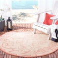 thumbnail image 1 of Safavieh Courtyard Daniel Oriental Indoor/Outdoor Area Rug, Natural/Terracotta, 5'3" x 5'3" Round, 1 of 10
