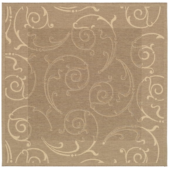 Safavieh Courtyard Daniel Oriental Indoor/Outdoor Area Rug, Brown/Natural, 6'7" x 6'7" Square