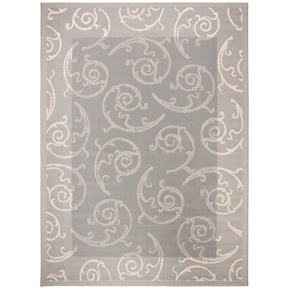 Safavieh Courtyard Daniel Oriental Indoor/Outdoor Area Rug, Gray/Natural, 9' x 12'