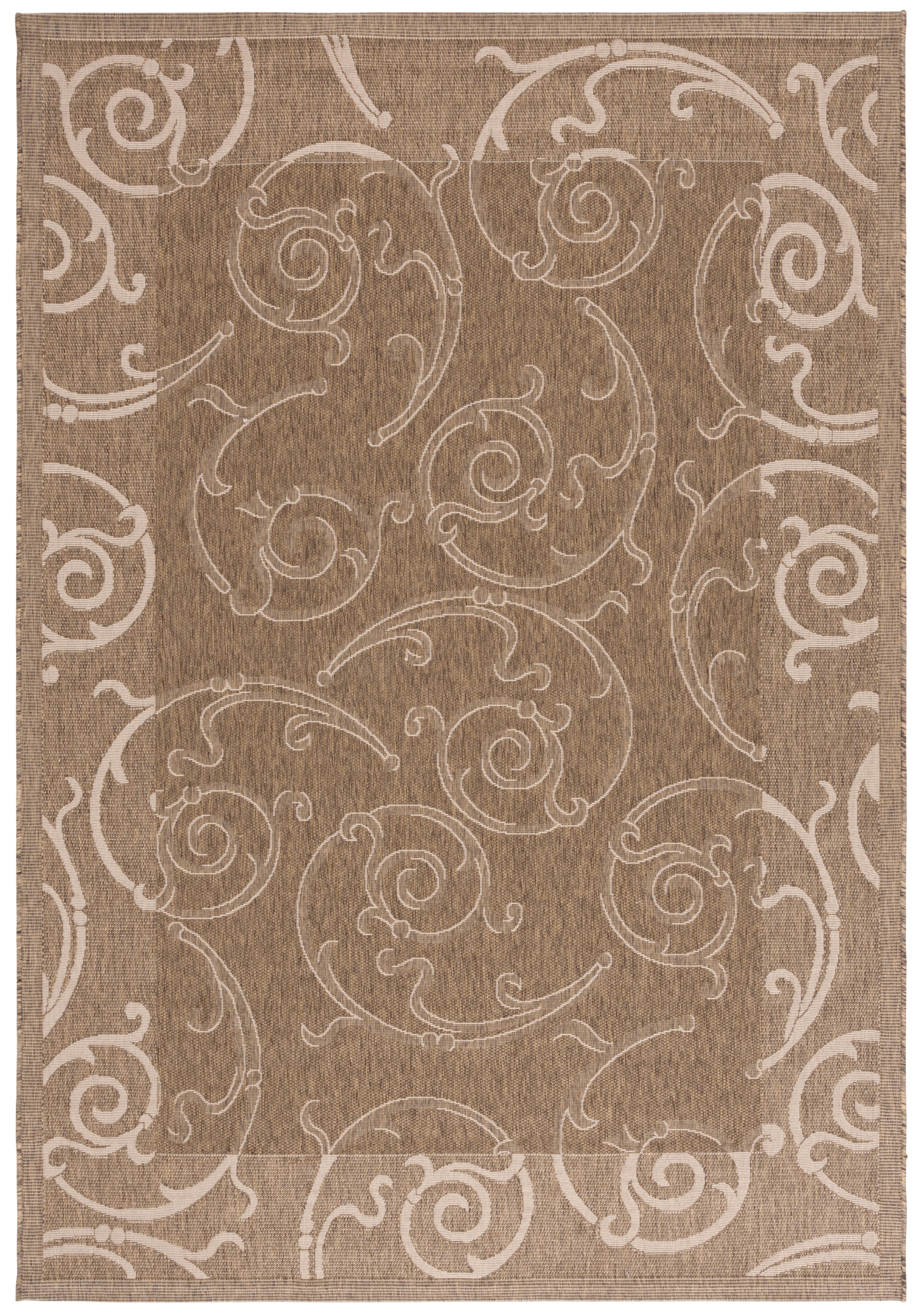 Safavieh Courtyard Daniel Oriental Indoor/Outdoor Area Rug, Brown/Natural, 6'7" x 9'6"