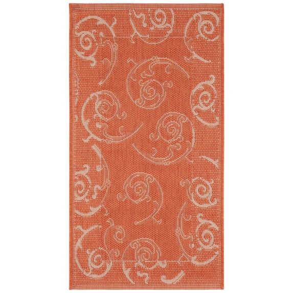 Safavieh Courtyard Daniel Oriental Indoor/Outdoor Area Rug, Terracotta/Natural, 2' x 3'7"