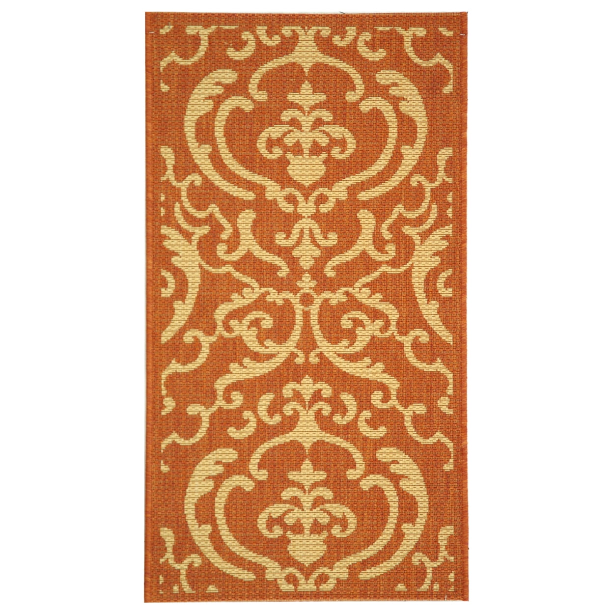 SAFAVIEH Courtyard Dara Damask Indoor/Outdoor Area Rug, 2' x 3'7 ...