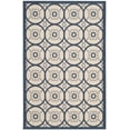 thumbnail image 1 of Safavieh Courtyard Darien Geometric Indoor/Outdoor Area Rug, Beige/Navy, 5'3" x 7'7", 1 of 8