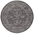thumbnail image 1 of SAFAVIEH Courtyard Darin Botanical Indoor/Outdoor Area Rug, Black/Ivory, 6'7" x 6'7" Round, 1 of 9