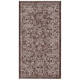 thumbnail image 1 of SAFAVIEH Courtyard Darin Botanical Indoor/Outdoor Area Rug, Brown/Ivory, 2' x 3'7", 1 of 15