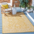 thumbnail image 1 of SAFAVIEH Courtyard Darin Botanical Indoor/Outdoor Area Rug, Gold/Ivory, 4' x 5'7", 1 of 14