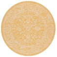 thumbnail image 1 of SAFAVIEH Courtyard Darin Botanical Indoor/Outdoor Area Rug, Gold/Ivory, 6'7" x 6'7" Round, 1 of 10