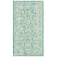 thumbnail image 1 of SAFAVIEH Courtyard Darin Botanical Indoor/Outdoor Area Rug, Green/Ivory, 2' x 3'7", 1 of 15