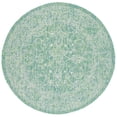 thumbnail image 1 of SAFAVIEH Courtyard Darin Botanical Indoor/Outdoor Area Rug, Green/Ivory, 5'3" x 5'3" Round, 1 of 10