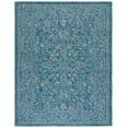 thumbnail image 1 of SAFAVIEH Courtyard Darin Botanical Indoor/Outdoor Area Rug, Turquoise, 8' x 11', 1 of 15