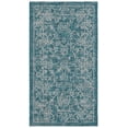 thumbnail image 1 of SAFAVIEH Courtyard Darin Traditional Indoor/Outdoor Area Rug, 2' x 3'7", Turquoise, 1 of 16